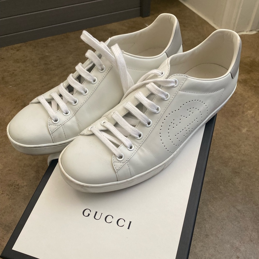 Gucci White Sneakers “Ace Sneakers with Interlocking G”